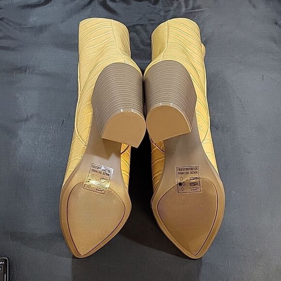 BRAND NEW QUPID POINTED TOE LEOPARD PRINT WOMEN"S BLOCK HEEL BOOT - Picture 12 of 13